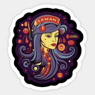 Plastic Macaroni Boho Trippy Hippy Saman Sticker